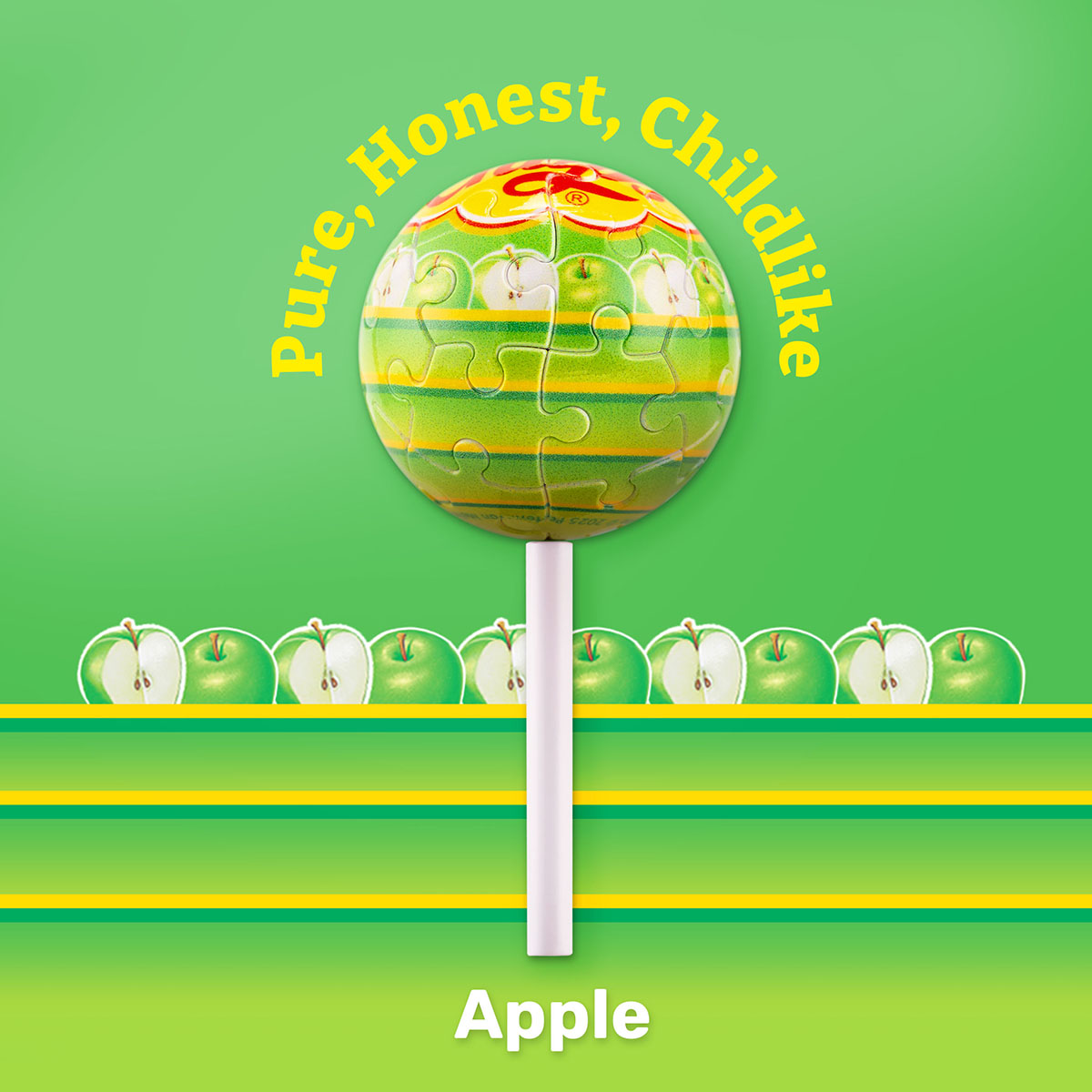 Craving the taste of green apple? Chupa Chups create special lollipops for you to take wherever you go! Whenever you need a sweet boost of energy, just take a look at your keychain, and you'll feel recharged! You’ll Always Get There with PieceRelax and Chupa Chups.