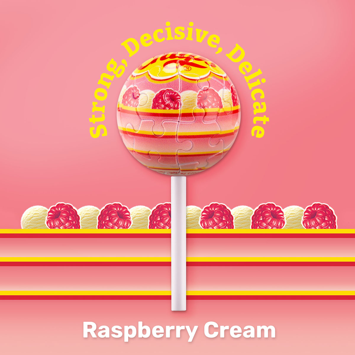 Craving the taste of raspberry cream? Chupa Chups create special lollipops for you to take wherever you go! Whenever you need a sweet boost of energy, just take a look at your keychain, and you'll feel recharged! You’ll Always Get There with PieceRelax and Chupa Chups.