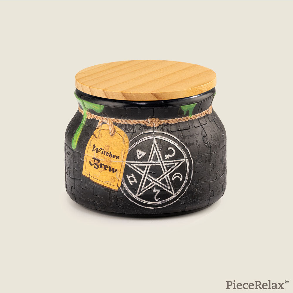 Dive into the mystical Halloween world with our 64-piece "Witches Brew" puzzle. The raised surface texture adds a unique tactile experience, perfect for spooky season fun. You'll always get there with PieceRelax!