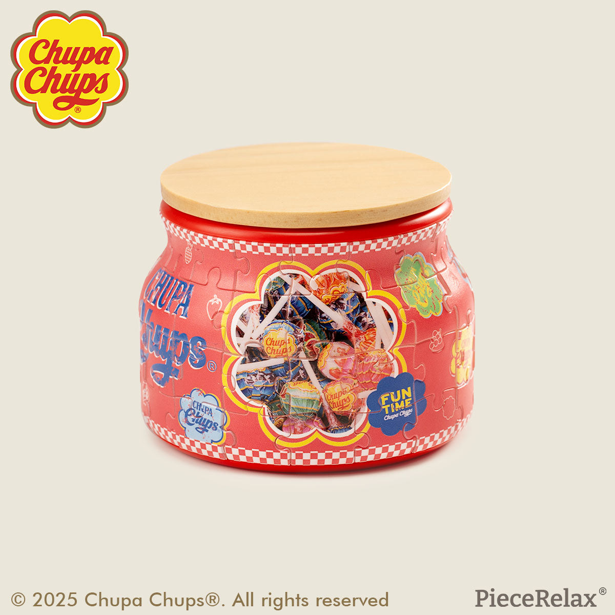 The magical jar we all dreamed of as kids—filled with endless candy! Would you like to create everlasting moments of joy with Chupa Chups? With PieceRelax, you’ll always get there.