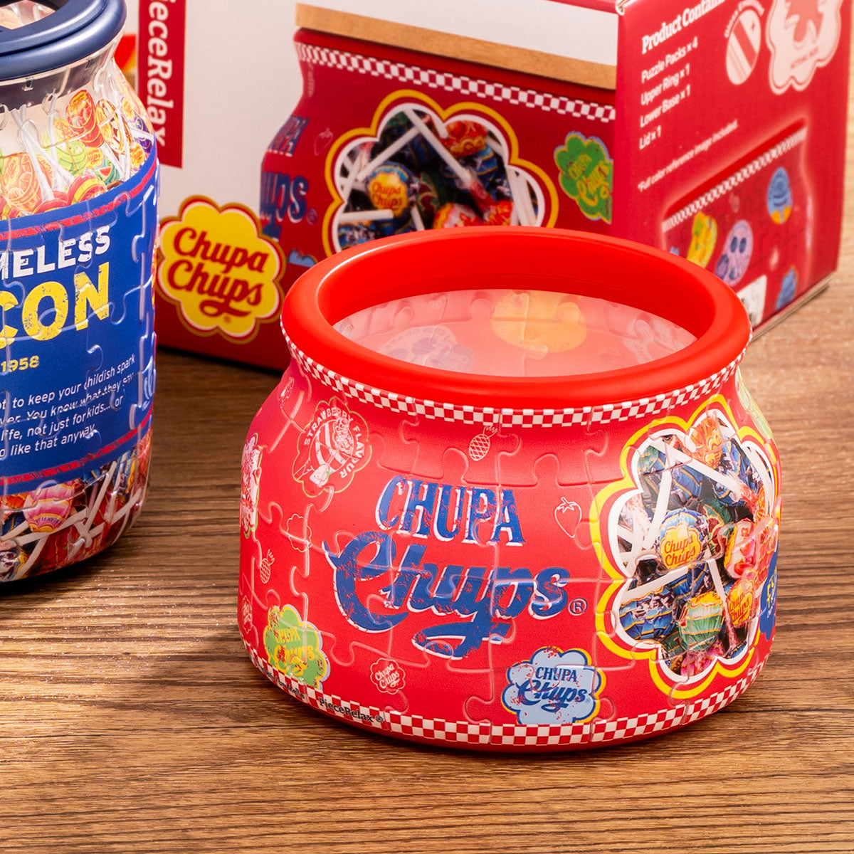 The magical jar we all dreamed of as kids—filled with endless candy! Would you like to create everlasting moments of joy with Chupa Chups? With PieceRelax, you’ll always get there.