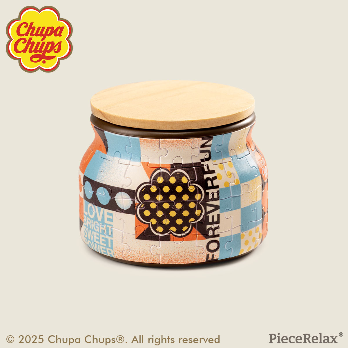 The magical jar we all dreamed of as kids—filled with endless candy! Would you like to create everlasting moments of joy with Chupa Chups? With PieceRelax, you’ll always get there.