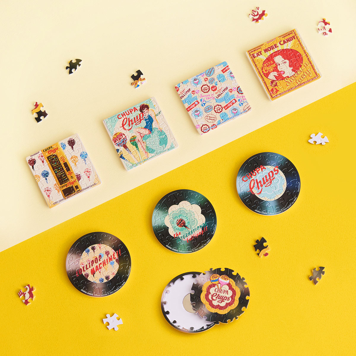 Pick a vinyl record every morning and let Chupa Chups take you back to timeless childhood memories filled with joy in the golden age of 1958. With PieceRelax, you’ll always get there.