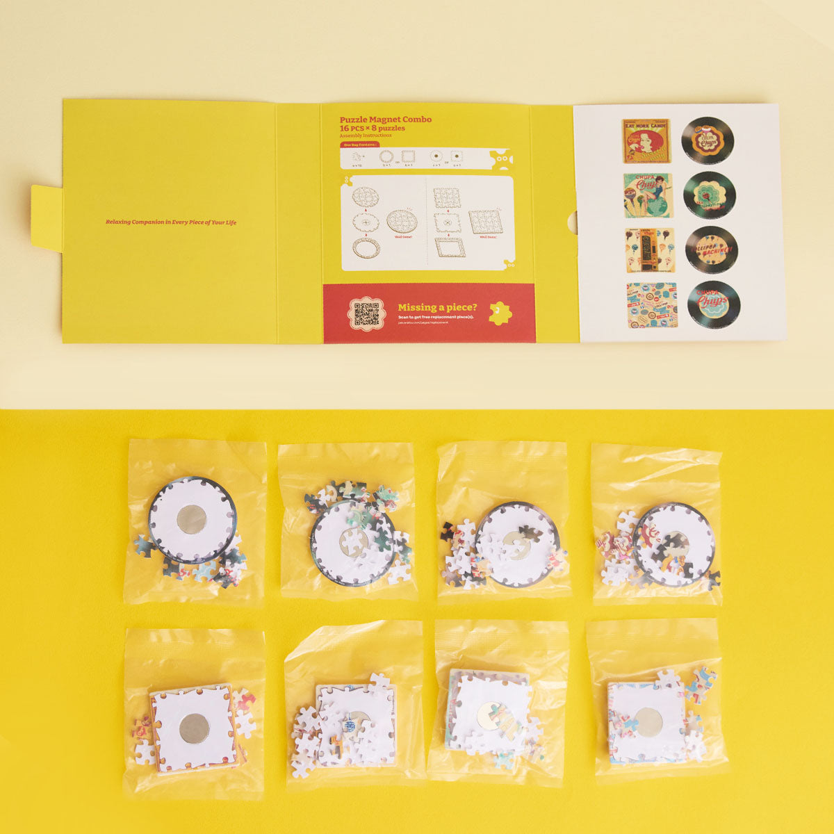 Pick a vinyl record every morning and let Chupa Chups take you back to timeless childhood memories filled with joy in the golden age of 1958. With PieceRelax, you’ll always get there.