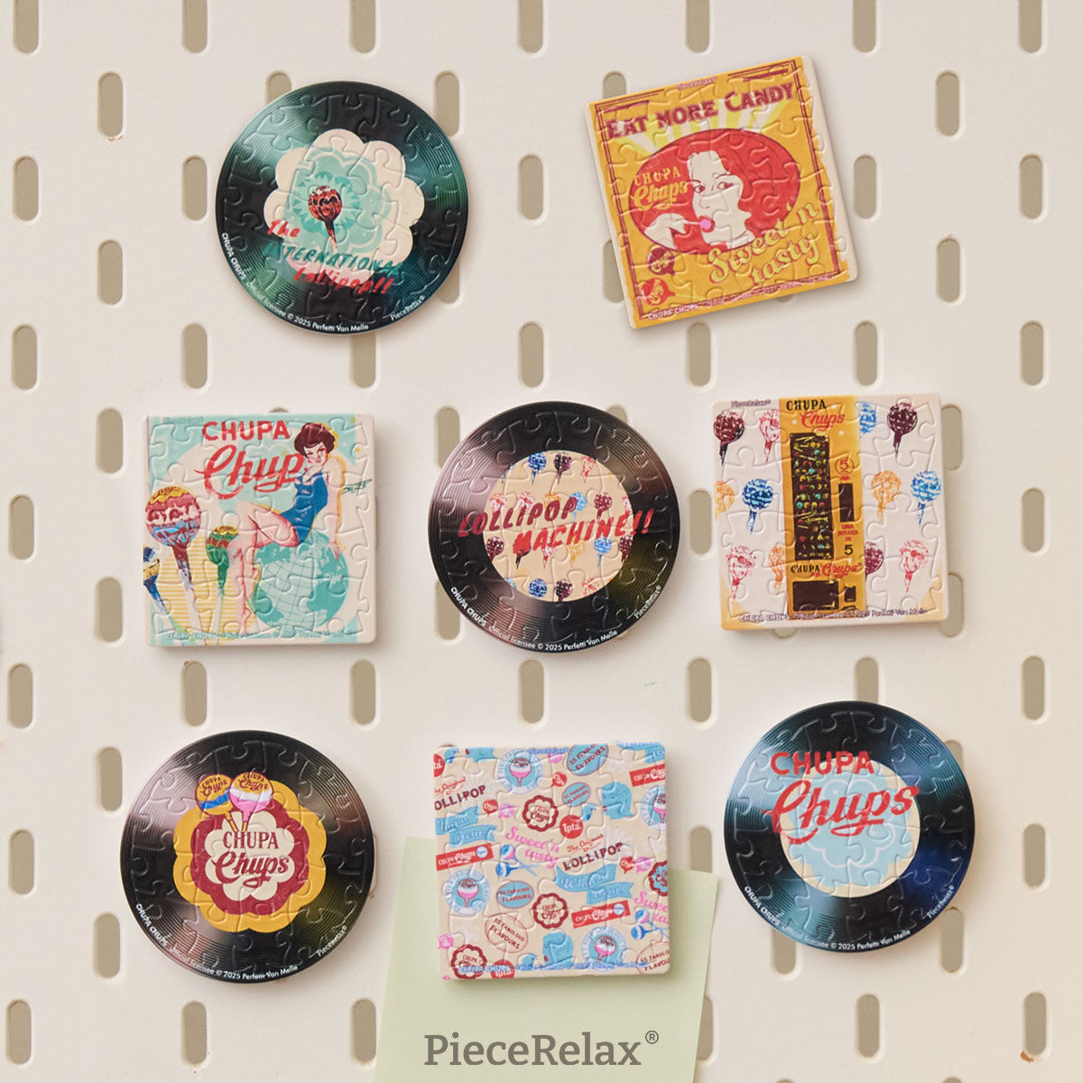 Pick a vinyl record every morning and let Chupa Chups take you back to timeless childhood memories filled with joy in the golden age of 1958. With PieceRelax, you’ll always get there.