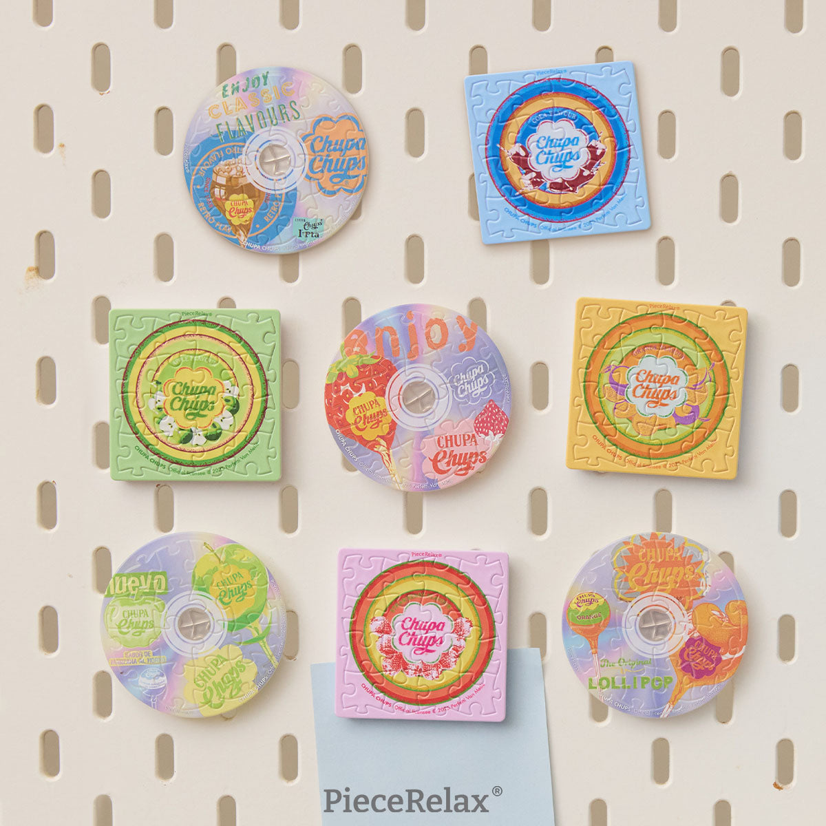 What kind of music do you feel like listening to today? Pick a CD that matches your mood and let's travel back to the 1990s. No random music suggestions here. Every choice you make brings the joy of Chupa Chups into your life. With PieceRelax, you’ll always get there.