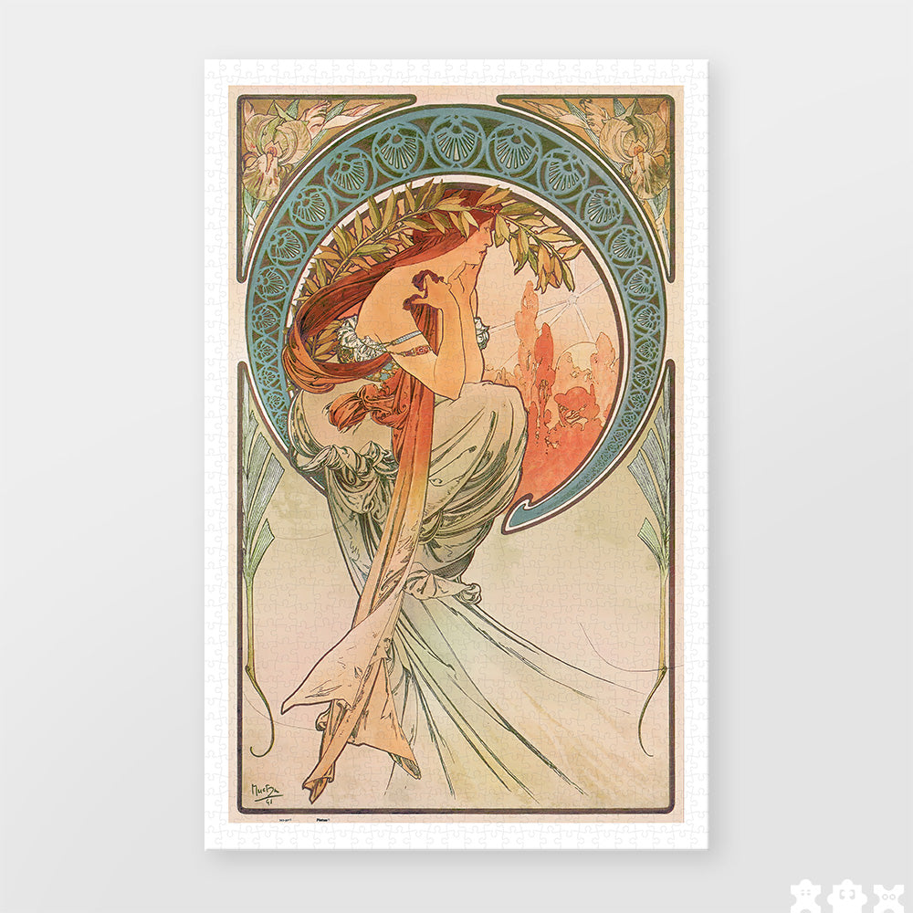 PieceRelax | Immerse yourself in the beauty of Mucha's The Arts series. Each piece brings you closer to the essence of this artistic masterpiece.