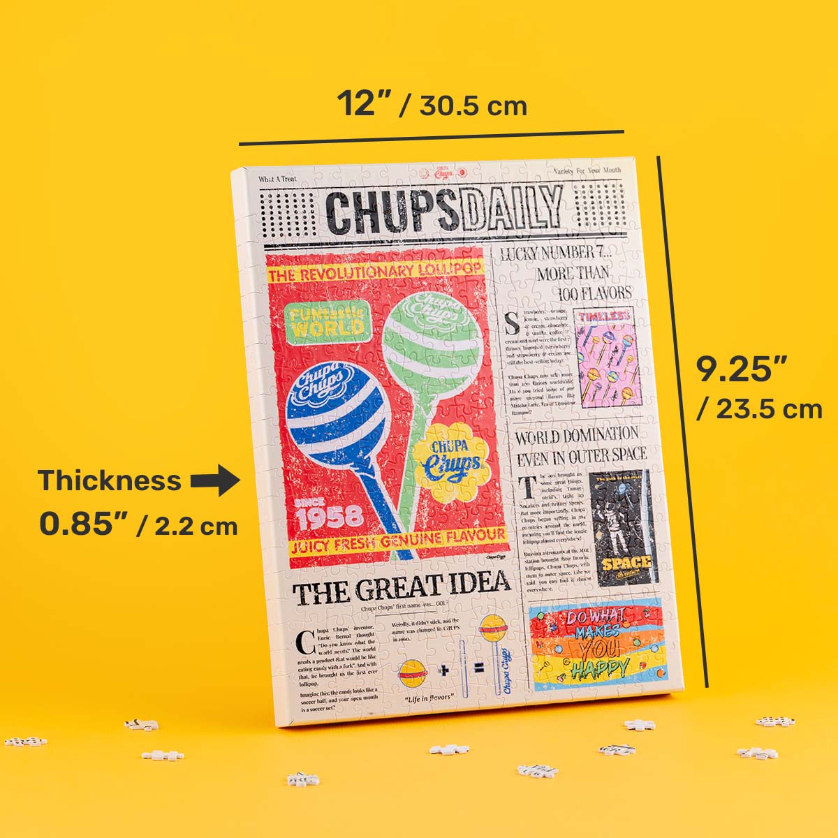 Breaking news! Chupa Chups candy is making a dazzling debut—check out today's Chups Daily for all the details. Let Chups Daily capture this memorable day for you! With PieceRelax, you’ll always get there.