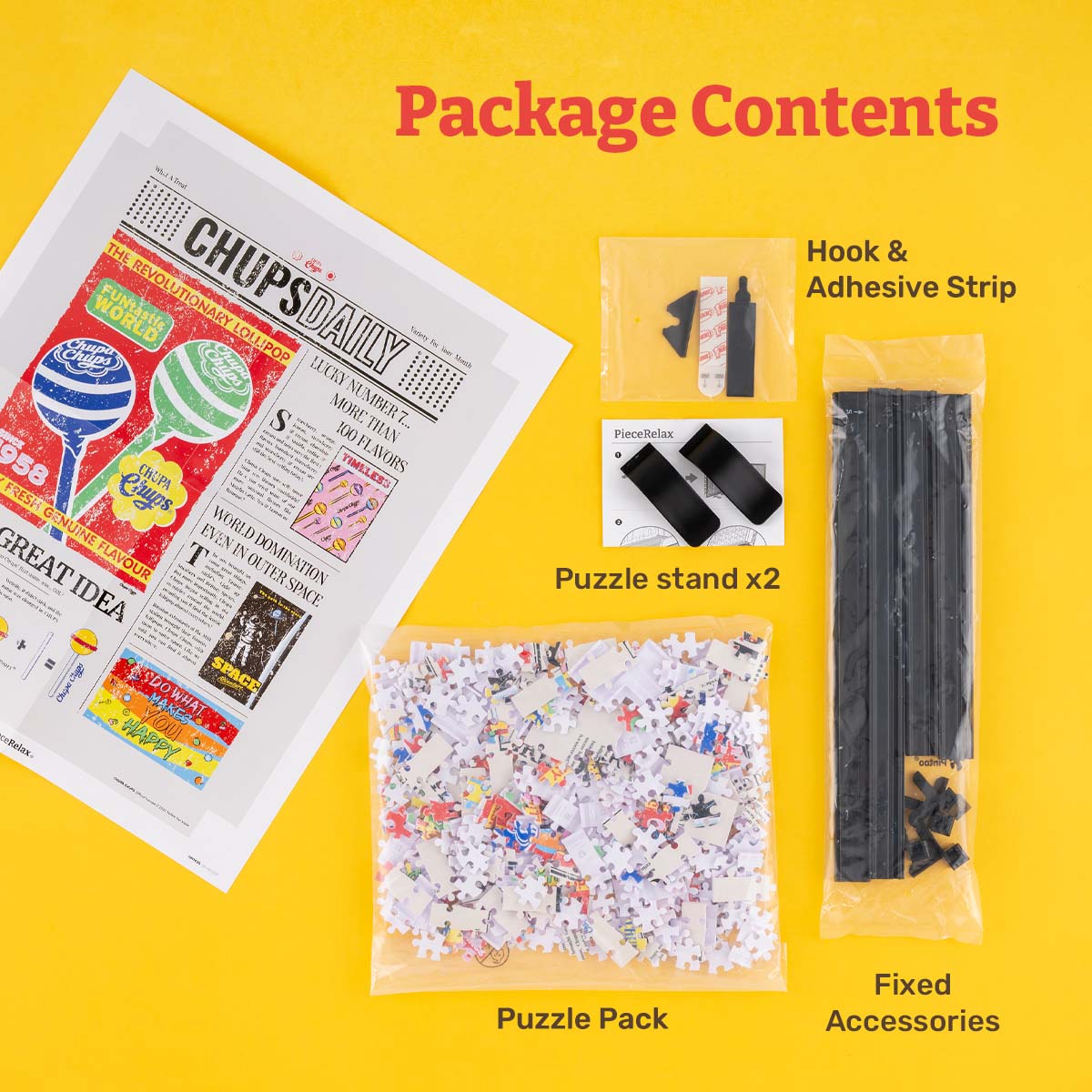 Breaking news! Chupa Chups candy is making a dazzling debut—check out today's Chups Daily for all the details. Let Chups Daily capture this memorable day for you! With PieceRelax, you’ll always get there.