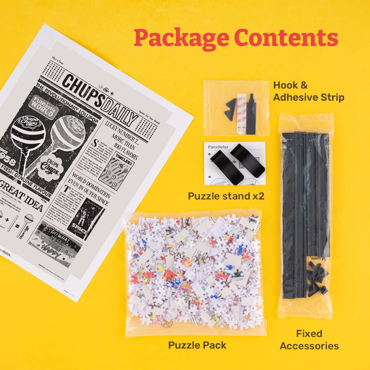 Breaking news! Chupa Chups candy is making a dazzling debut—check out today's Chups Daily for all the details. Let Chups Daily capture this memorable day for you! With PieceRelax, you’ll always get there.