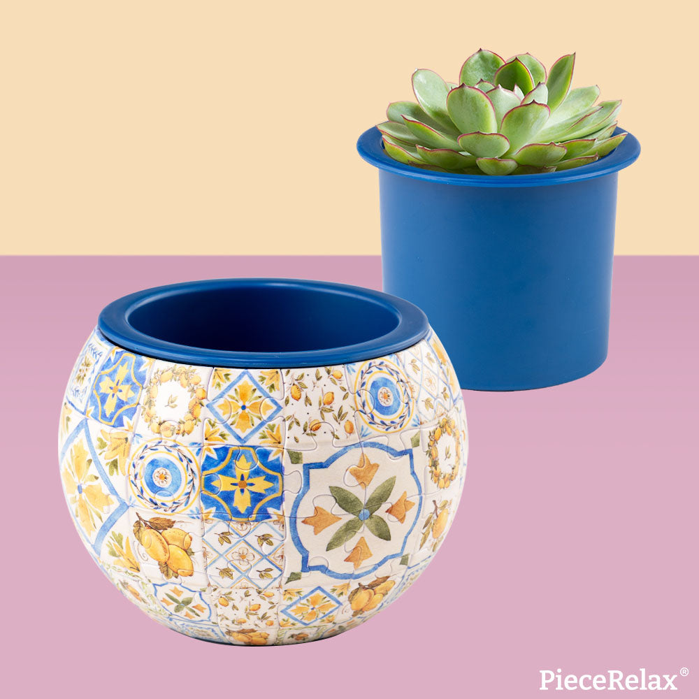 miracleマントルピース PieceRelax - K1104 - Puzzle Planter - Retro Tiles