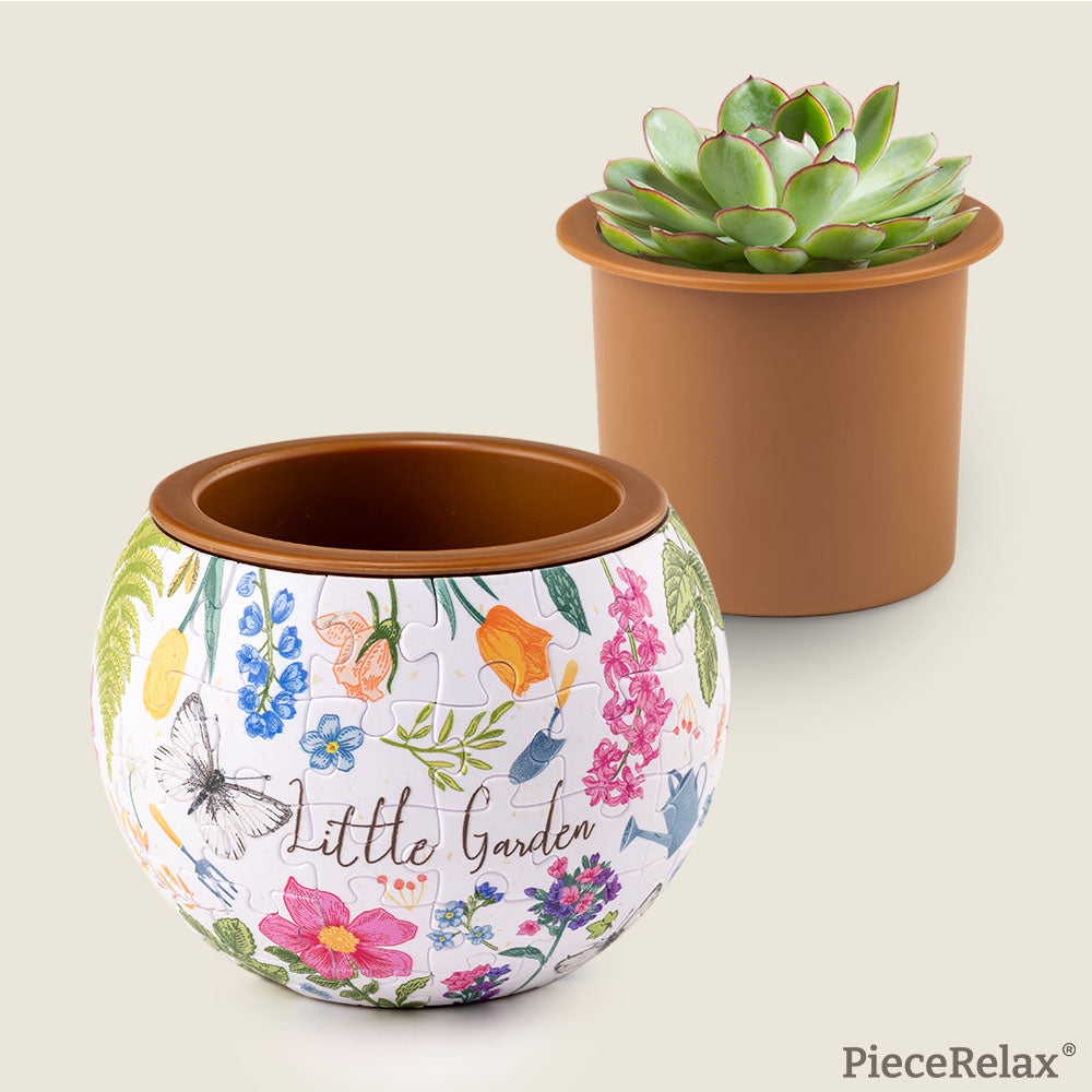 Featuring vibrant flowers, butterflies, and garden tools, this plant pot is a cheerful addition to any space. Let PieceRelax Puzzle Planter guide you through the joy of gardening, piece by piece, ensuring you'll always get there.
