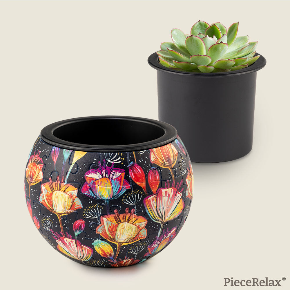 Add a burst of color to your indoor garden. Featuring vivid poppies in a spectrum of colors, this plant pot brightens any space. Piece by piece, let PieceRelax Puzzle Planter help you create a vibrant and joyful atmosphere, knowing you’ll always get there.