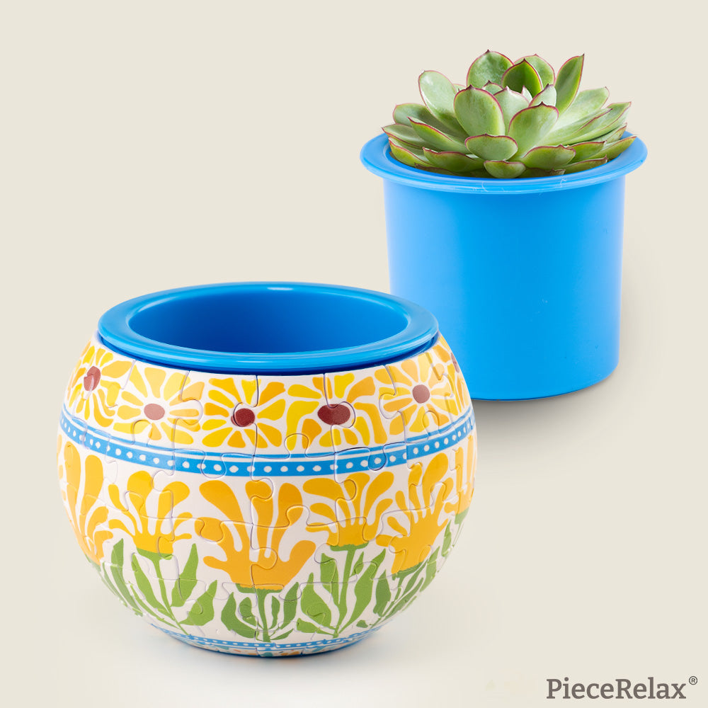 blossom plant pots PieceRelax 3D Puzzle Planter 80 Pieces