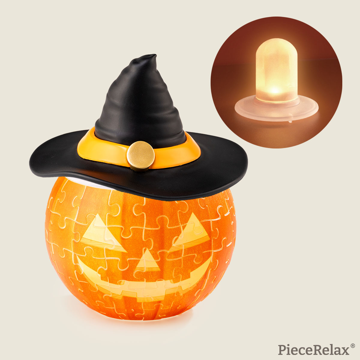 Halloween is just around the corner!
This year, countdown to Halloween while piecing together some spooky fun. Decorate the season with the Magic Jack Puzzle Candle Light, and celebrate Halloween with PieceRelax!