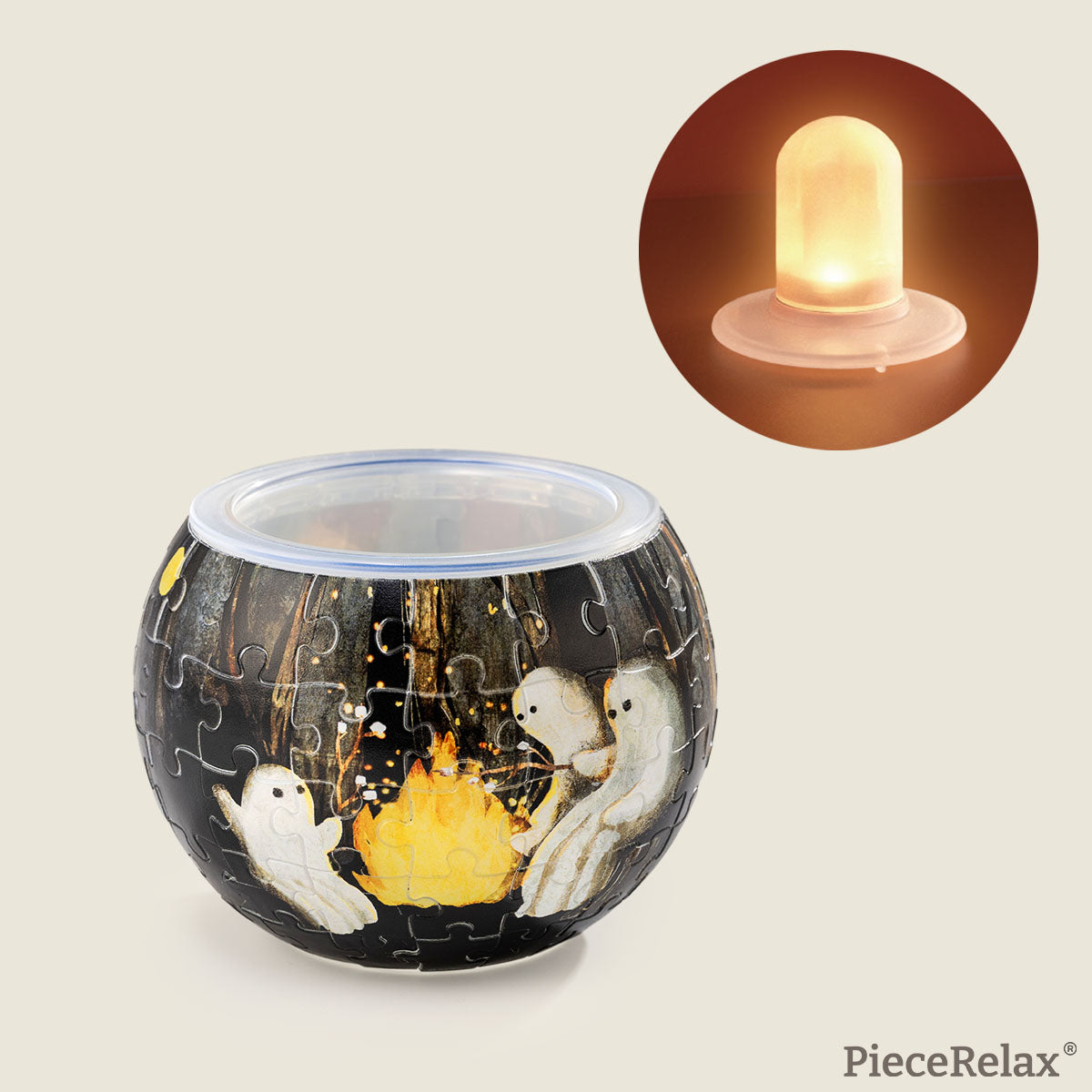 Spooky Night Walk - Jigsaw Puzzle Candle Light - Cozy Ambient Home