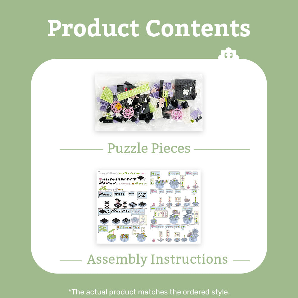 PieceRelax-Mini Bricks Potted Lotus-Experience the beauty of nature with PieceRelax's Mini Bricks Potted Flower - Lotus (KZ1027). This delightful puzzle brings a touch of floral elegance to your space.
