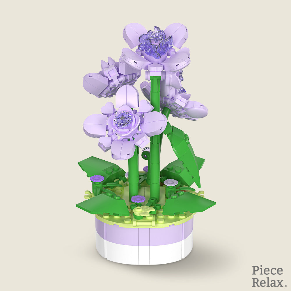 PieceRelax-Embrace the elegance of PieceRelax's Mini Bricks Potted Flower - Violet (KZ1029). This beautiful building puzzle adds a touch of sophistication to your space.