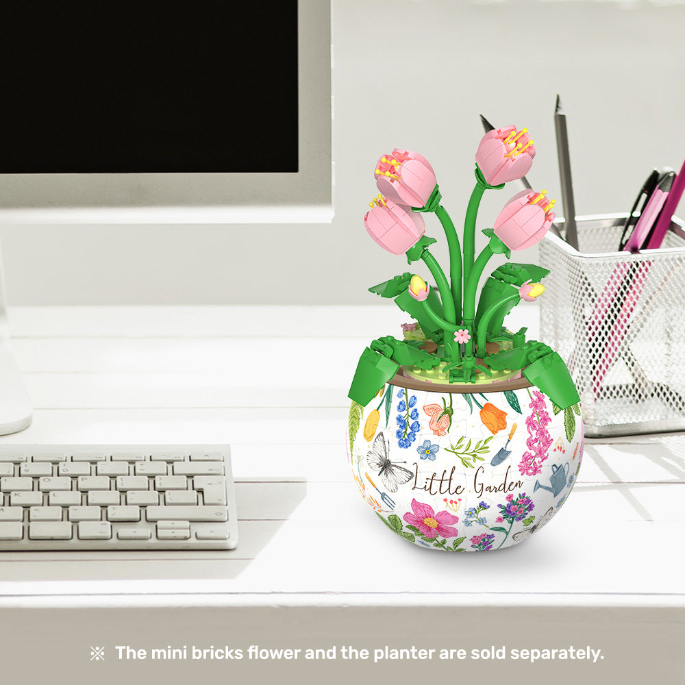 PieceRelax - Enjoy the timeless beauty of PieceRelax's Mini Bricks Potted Flower - Tulip (KZ1030). This delightful building puzzle blooms with joy and color.