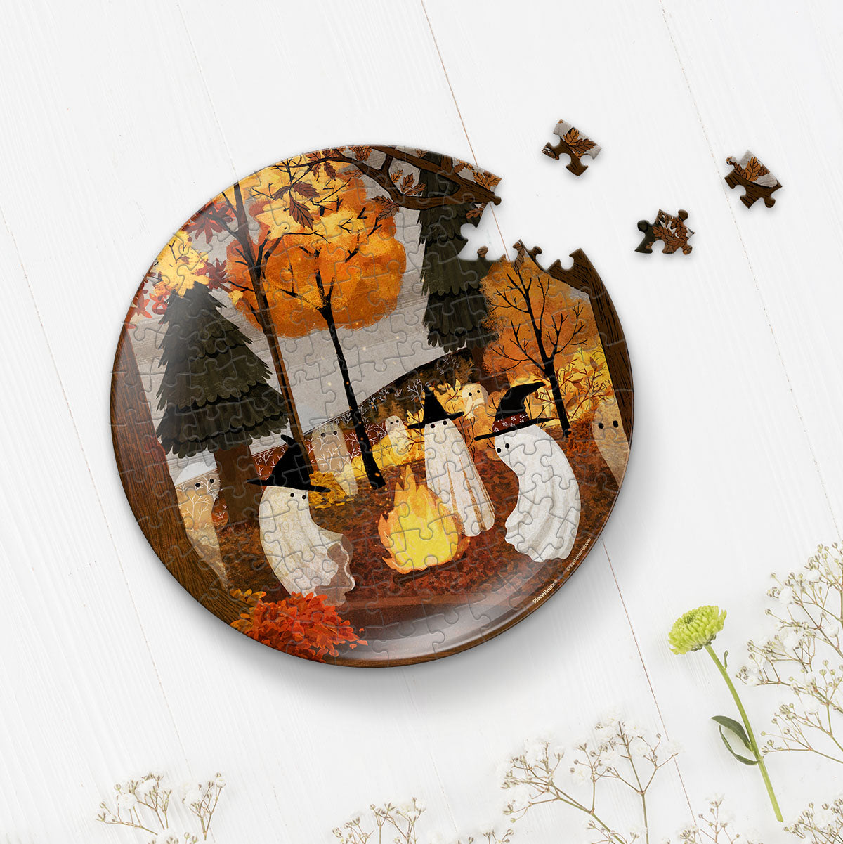 The campfire lights up the night with a golden glow, turning the whole autumn into a shimmering season of gold. You'll Always Get There with PieceRelax.