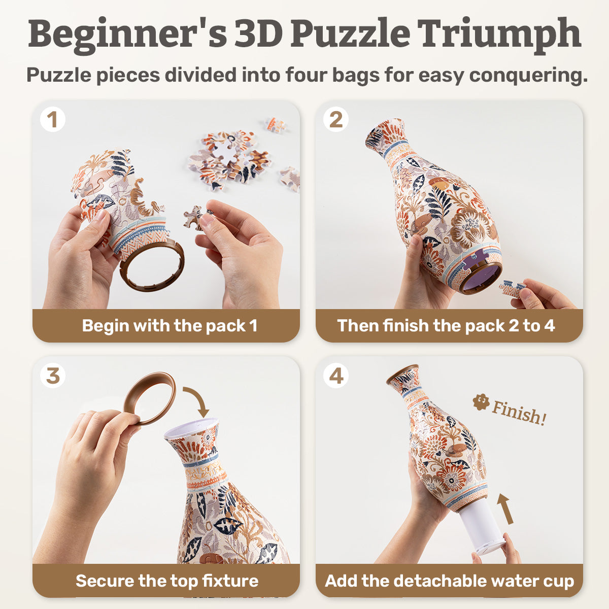 PieceRelax Puzzle Vase How to Use.