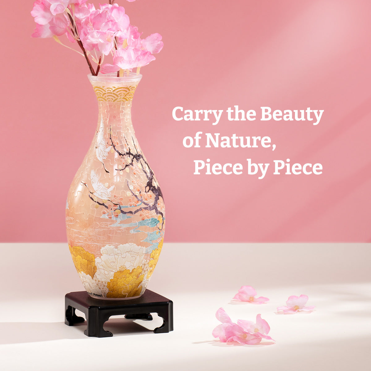 PieceRelax| Puzzle Vase - Celebrate the elegance of spring! This unique puzzle vase features intricate designs and soft, spring-inspired colors. It’s not just a puzzle—it’s a masterpiece you can proudly display. With PieceRelax, you’ll always get there, one elegant piece at a time.