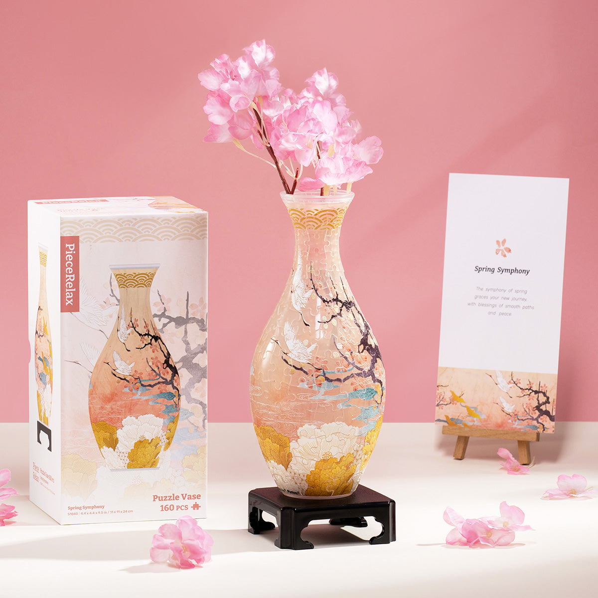PieceRelax| Puzzle Vase - Celebrate the elegance of spring! This unique puzzle vase features intricate designs and soft, spring-inspired colors. It’s not just a puzzle—it’s a masterpiece you can proudly display. With PieceRelax, you’ll always get there, one elegant piece at a time.