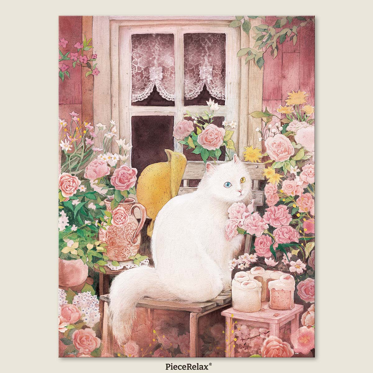 A cat in the Rose Garden - PieceClicks 1008 Piece (1000pc Size