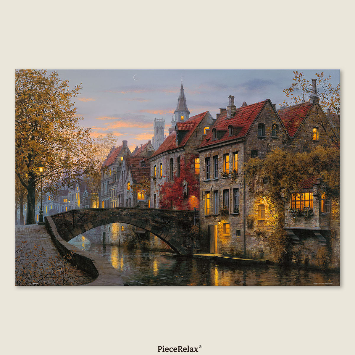 A Quiet, Beautiful Town Glowing in Warm Golden Light.