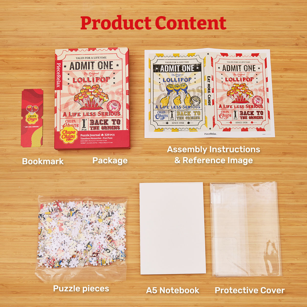 Carry a fun pass ticket to the lollipop amusement park with you, adding a touch of relaxation to life. Create wonderful and joyful memories with Chupa Chups and PieceRelax.