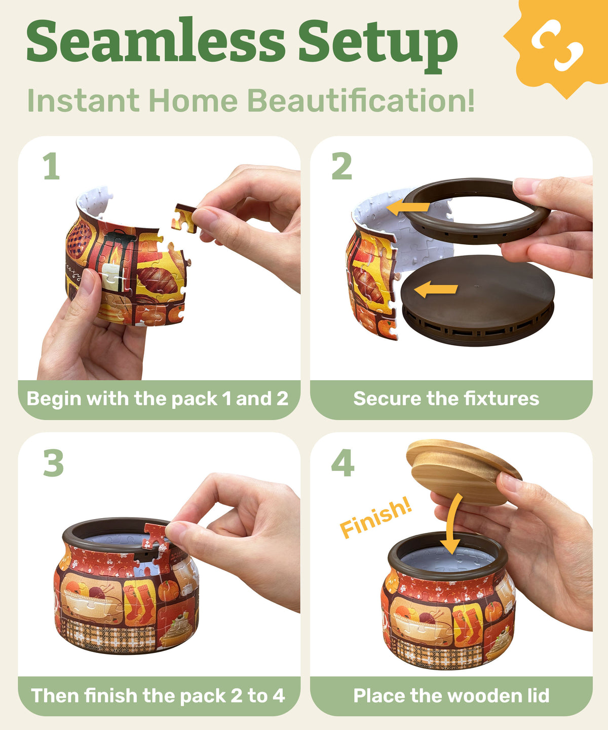 PieceRelax Puzzle Jar 64 Pieces How to Use