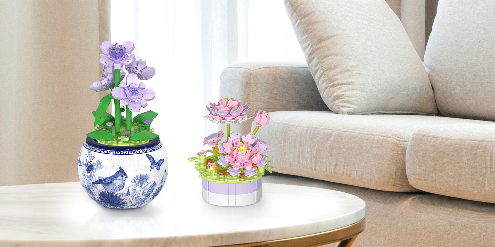 PieceRelax - KZ1028 - Mini Bricks Potted Flower - Sunflower