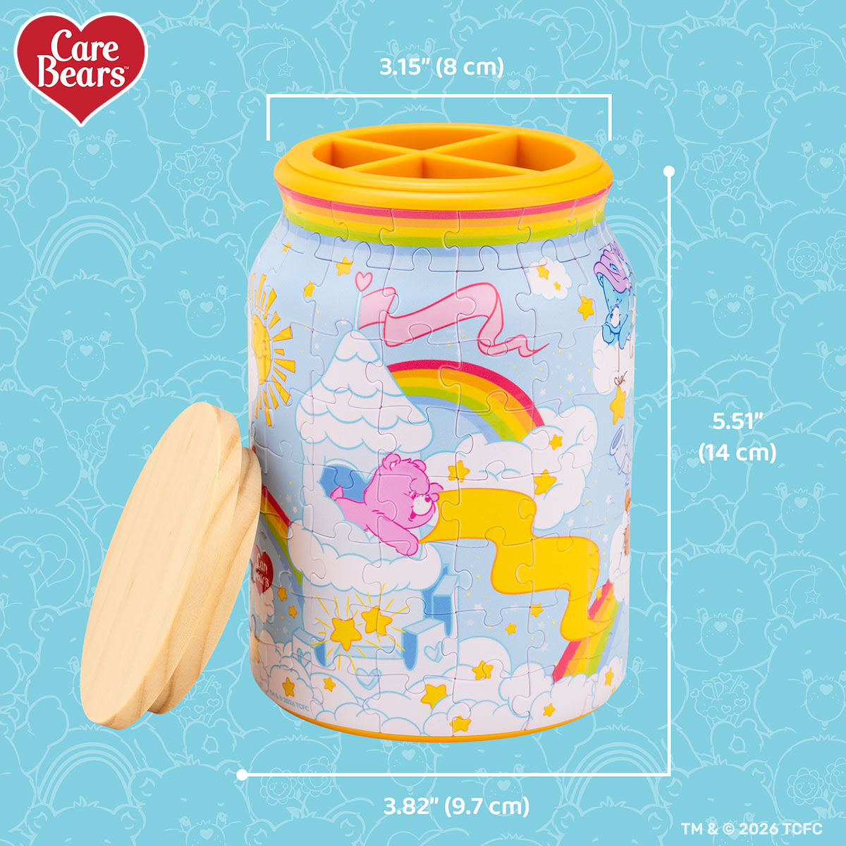 Let the rainbow lead you into a world of play with Care Bears™. And don’t forget your little jar—to catch all the laughter hiding in the wonderland.