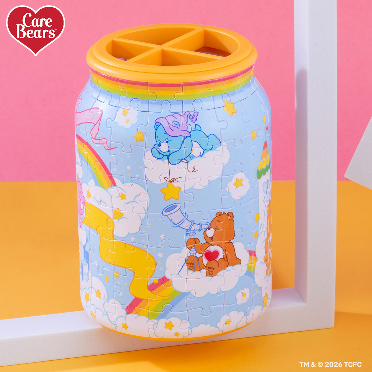 Let the rainbow lead you into a world of play with Care Bears™. And don’t forget your little jar—to catch all the laughter hiding in the wonderland.