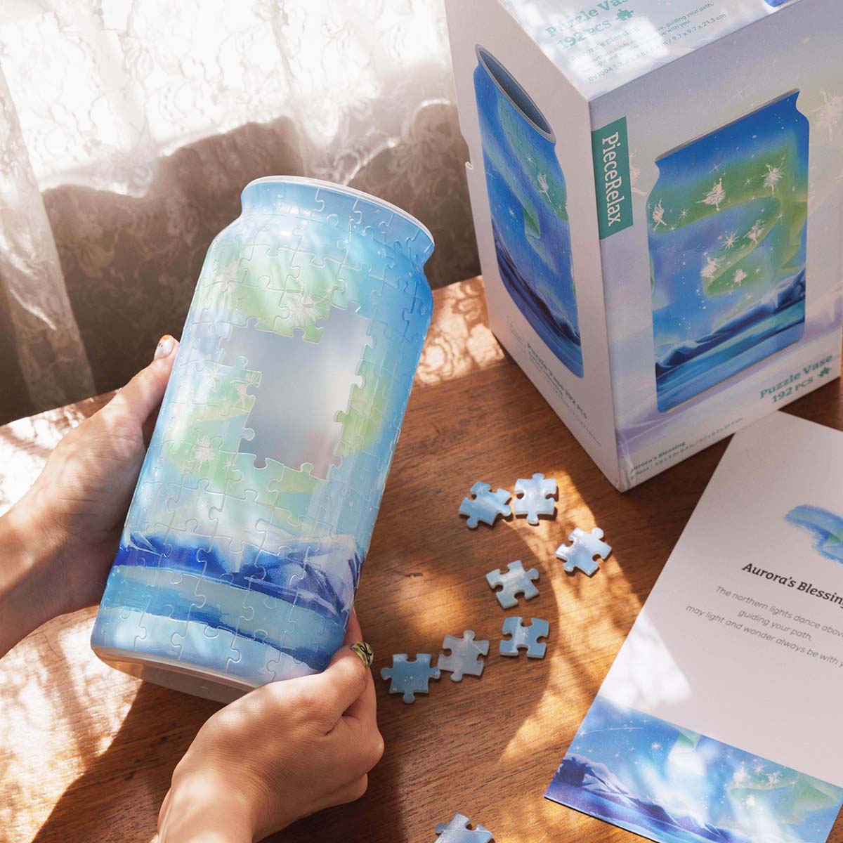 Let's weave a whole winter sky from the rare and magical glow of the aurora. You'll Always Get There with PieceRelax.