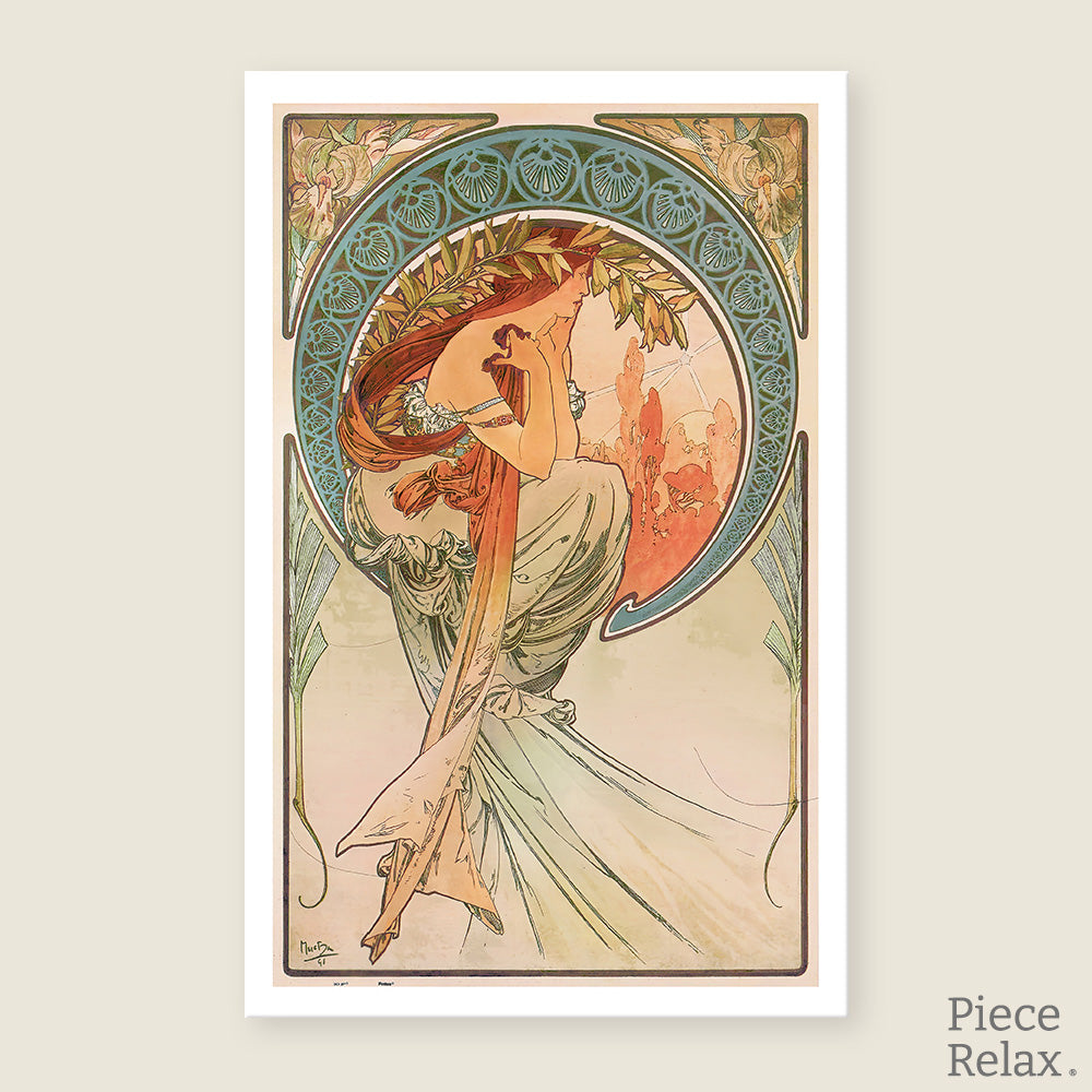 PieceRelax | Immerse yourself in the beauty of Mucha's The Arts series. Each piece brings you closer to the essence of this artistic masterpiece.