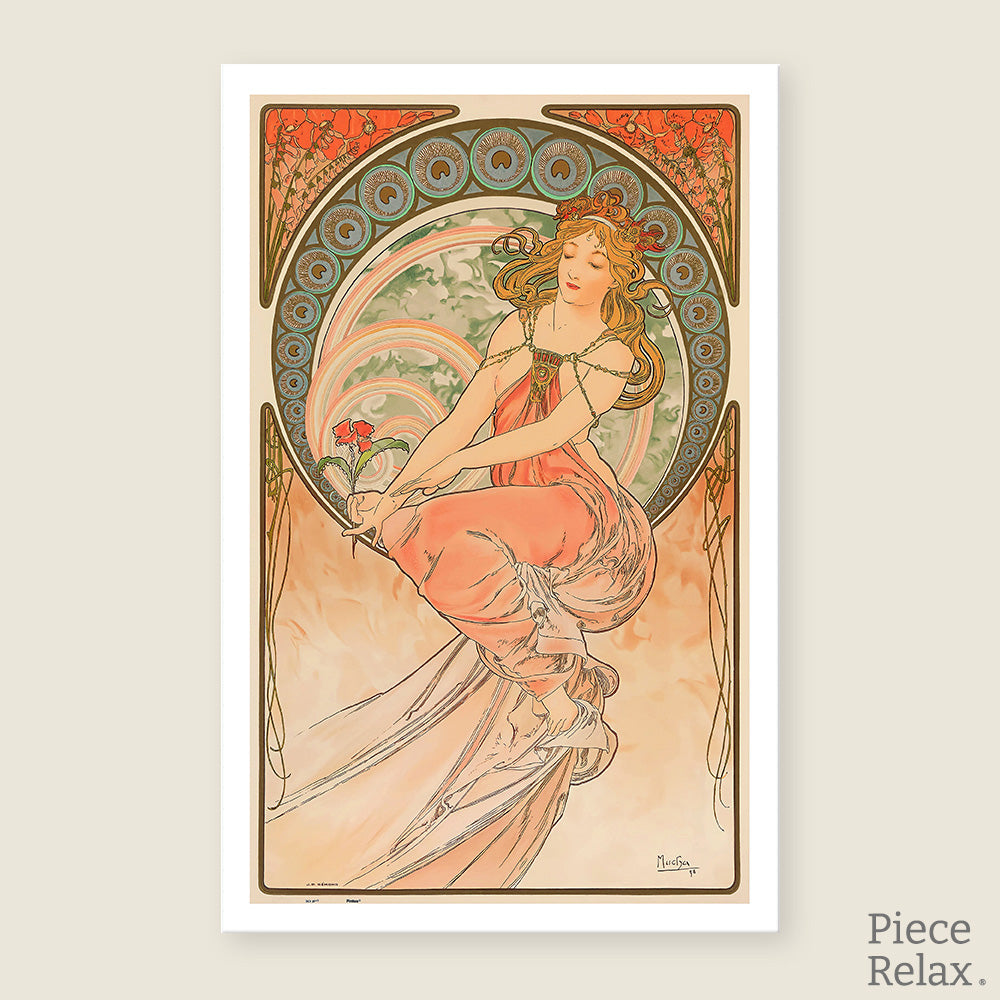 PieceRelax | Immerse yourself in the beauty of Mucha's The Arts series. Each piece brings you closer to the essence of this artistic masterpiece.