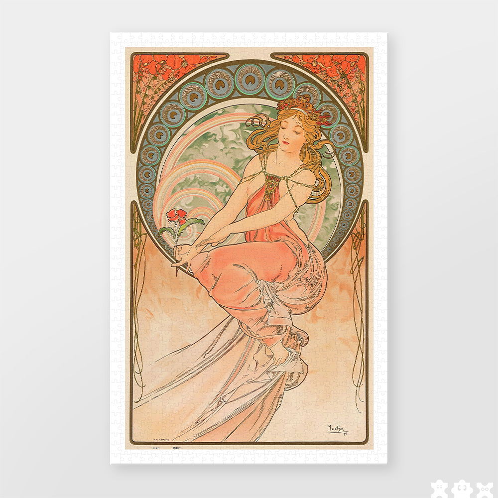 PieceRelax | Immerse yourself in the beauty of Mucha's The Arts series. Each piece brings you closer to the essence of this artistic masterpiece.