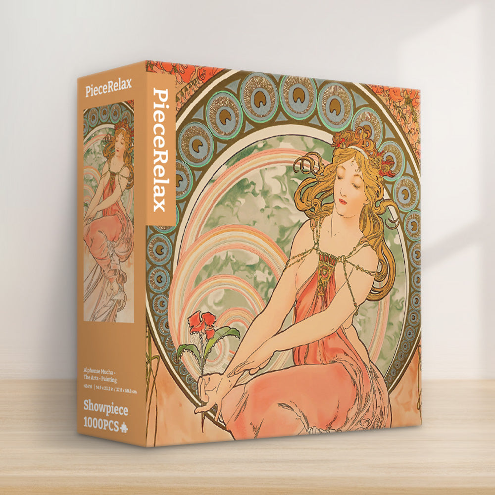 PieceRelax | Immerse yourself in the beauty of Mucha's The Arts series. Each piece brings you closer to the essence of this artistic masterpiece.