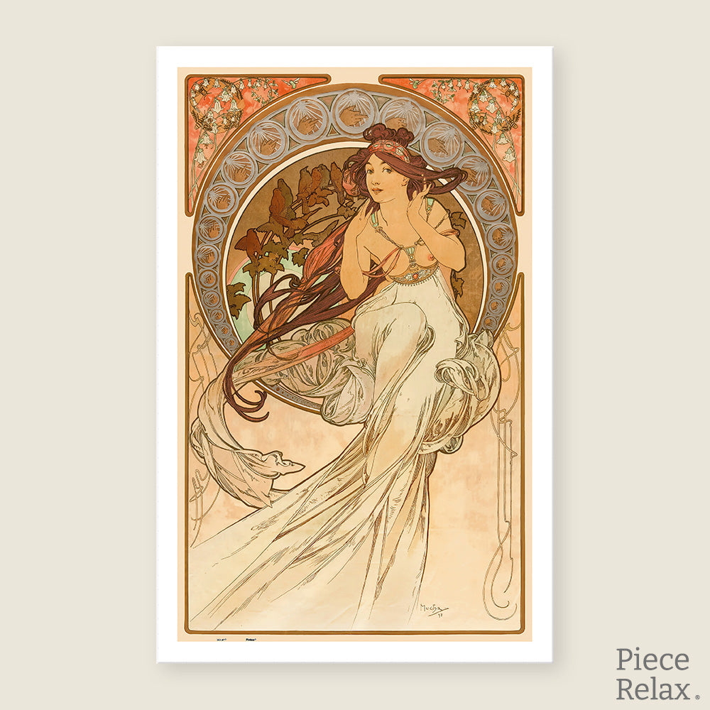 PieceRelax | Immerse yourself in the beauty of Mucha's The Arts series. Each piece brings you closer to the essence of this artistic masterpiece.