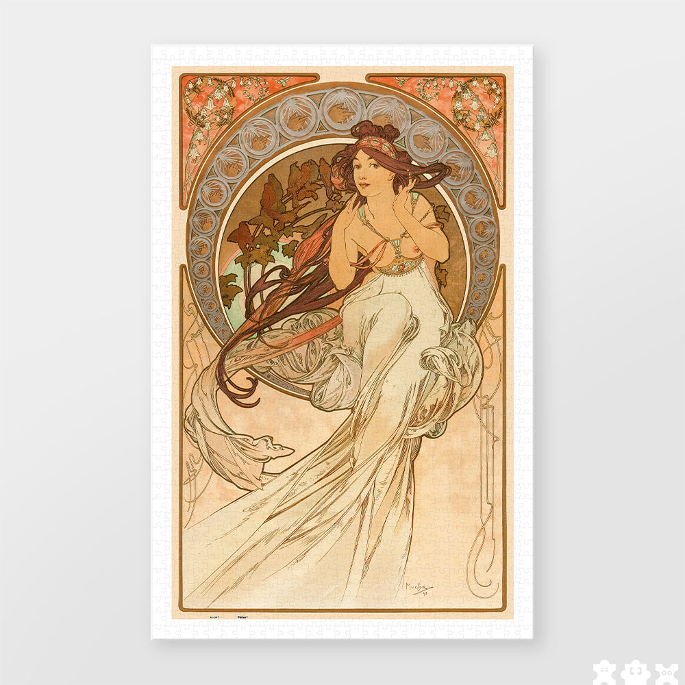 PieceRelax | Immerse yourself in the beauty of Mucha's The Arts series. Each piece brings you closer to the essence of this artistic masterpiece.