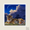 This captivating 900-piece puzzle features two tiger cubs nestled closely, basking in the peacefulness of night. Feel the warmth and comfort of this tender scene as you complete each piece. 
