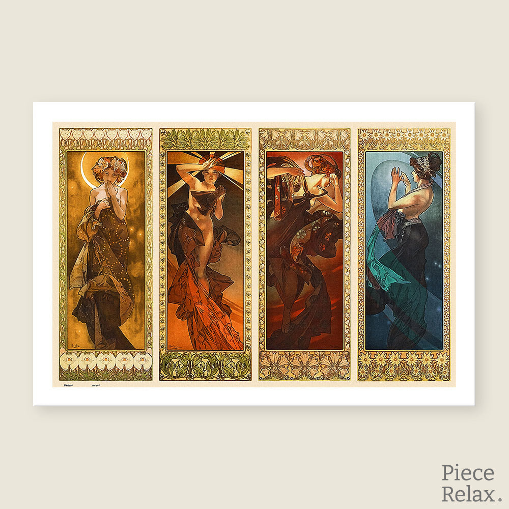 PieceRelax | Step into the enchanting world of Alphonse Mucha’s The Moon and the Stars with PieceRelax. Each panel glows with celestial beauty, capturing the magic of the night.