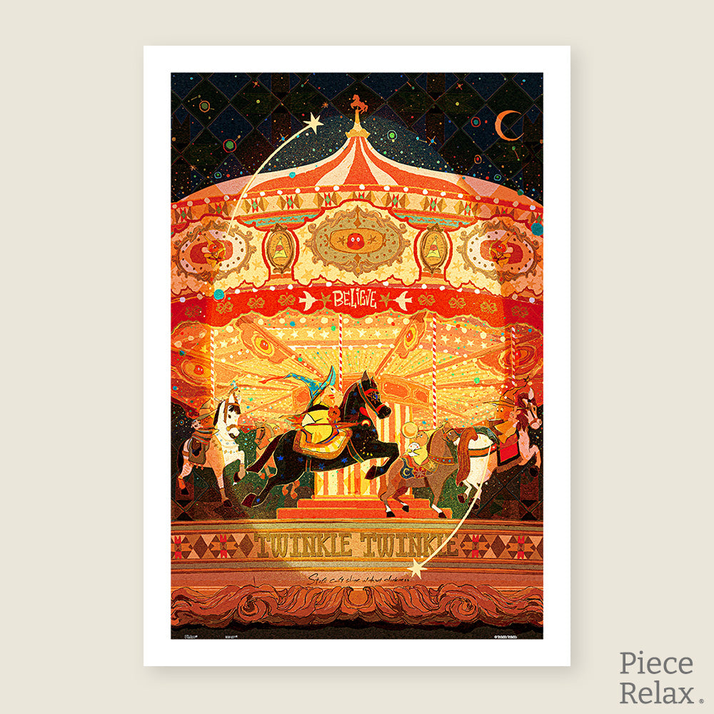 Step into the magic of the season with PieceRelax! Featuring a glowing carousel under a starlit sky, capturing the festive wonder of Christmas. Perfect for holiday relaxation, and remember: You’ll Always Get There with PieceRelax.