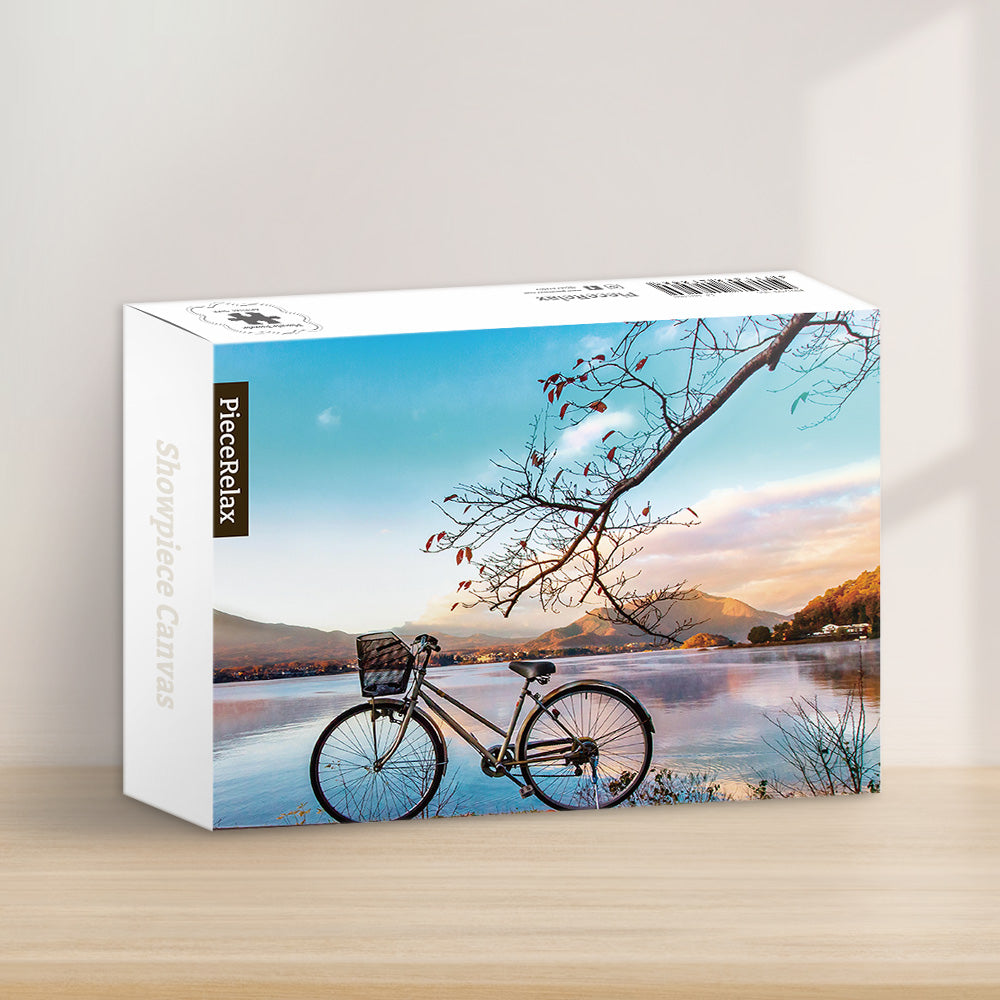 mountainbike puzzle PieceRelax Canvas Wall Art Puzzles for Adults - Away from The City