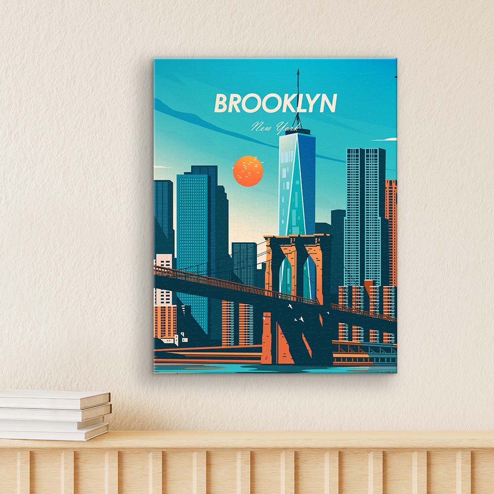 Discover the charm of Brooklyn with the PieceRelax Puzzle Canvas! Featuring the iconic skyline and the timeless Brooklyn Bridge, this vibrant design brings the heart of New York City to life. Relax and enjoy the journey—You’ll Always Get There with PieceRelax.