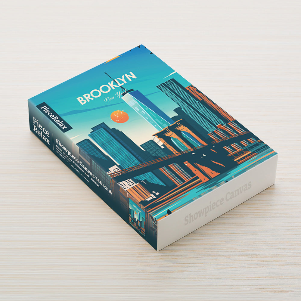 Discover the charm of Brooklyn with the PieceRelax Puzzle Canvas! Featuring the iconic skyline and the timeless Brooklyn Bridge, this vibrant design brings the heart of New York City to life. Relax and enjoy the journey—You’ll Always Get There with PieceRelax.