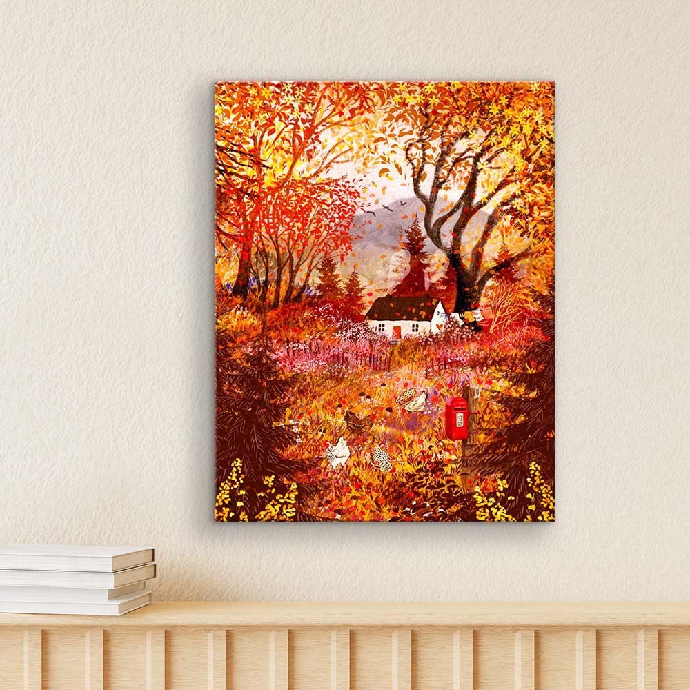 A world painted in deep crimson maples is autumn’s most romantic message to us. Bring this breathtaking seasonal masterpiece home and infuse your space with the warm, cozy essence of fall.