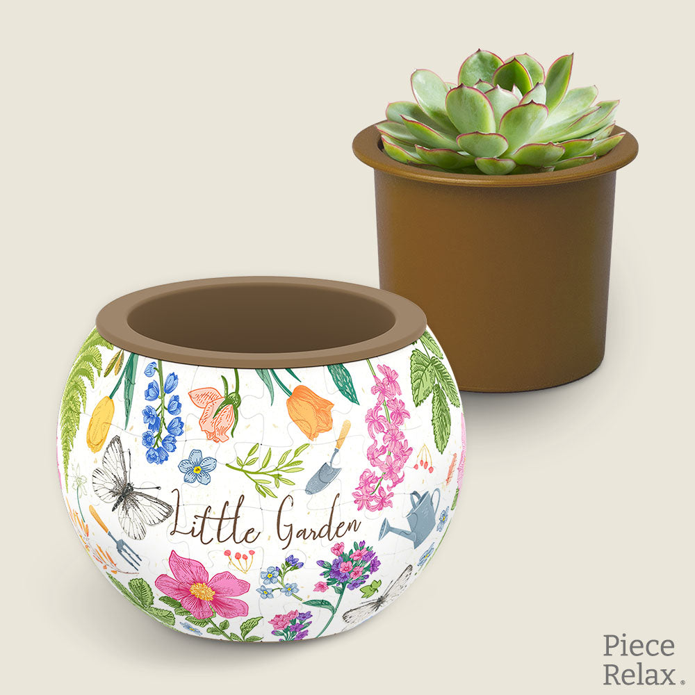 PieceRelax Puzzle Planter- Featuring vibrant flowers, butterflies, and garden tools, this planter is a cheerful addition to any space. Let PieceRelax Puzzle Planter guide you through the joy of gardening, piece by piece, ensuring you'll always get there.