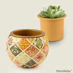 Planting daisies in a daisy-covered flowerpot! Pick a pot that matches your favorite plant. You’ll Always Get There with PieceRelax.